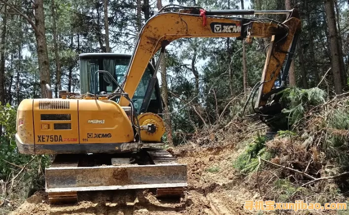 徐工 XE75DA 小挖出租|带夹木器液压卷扬,池州周边山地林场专用